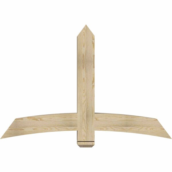 Ekena Millwork Bellingham Rough Sawn Timber Gable Bracket, Douglas Fir, 60"W x 40"H x 6"D x 6"F, 16/12 Pitch GBW060X40X0606BEL00RDF - main